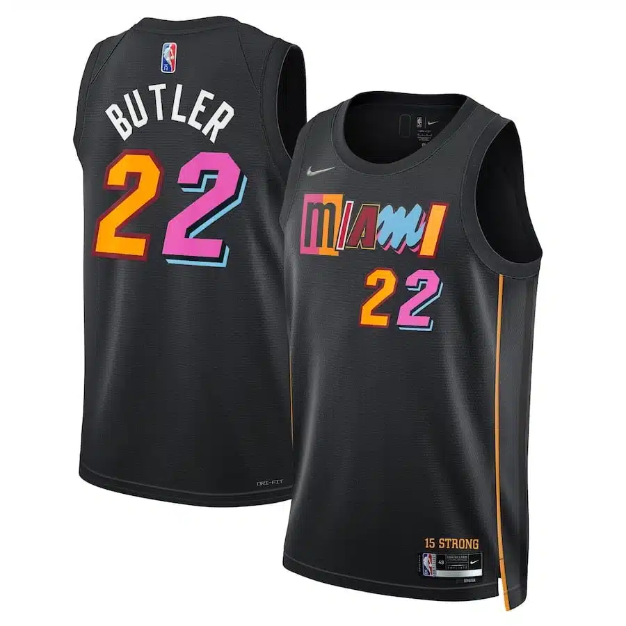 Camiseta Miami Heat Nike Jimmy Butler #22 Negra NBA Sinergia Store