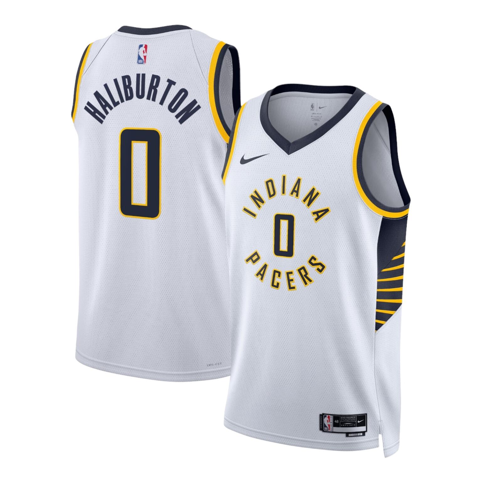 Camiseta Indiana Pacers Nike - Tyrese Haliburton #0 Blanca NBA ...