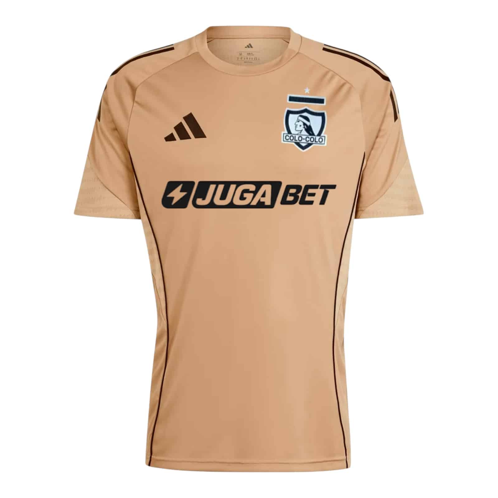 Camiseta Pre-Partido Colo Colo Adidas 2025 Dorada Sinergia Store